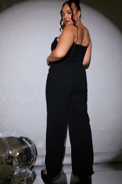 Wide Leg Seam Front Tailored Trouser|In The Style Discount