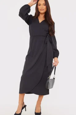 Wrap Waist Midi Dress|In The Style Online