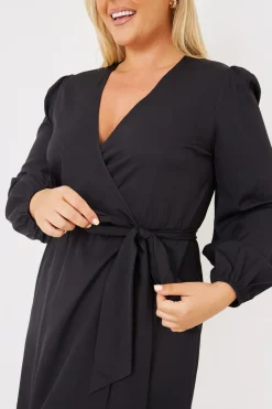 Wrap Waist Midi Dress|In The Style Online